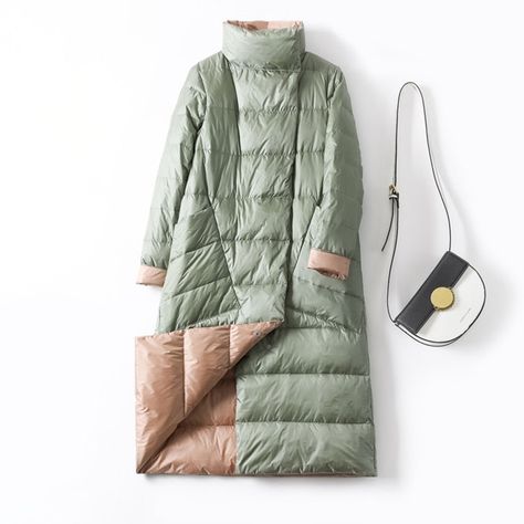 Long puffer jacket outfit