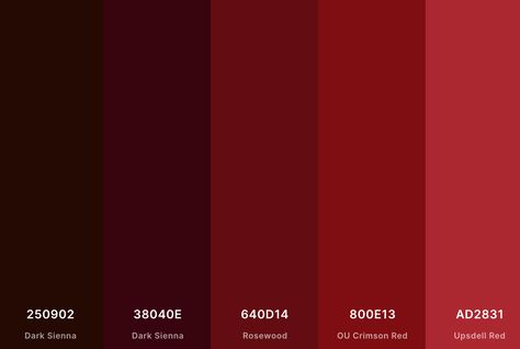 Red Scheme Colour Palettes, Red Swatches Colour Palettes, Red Paint Swatches, Red Velvet Colour Palette, Ruby Red Colour Palette, Vampire Pallete Color, Cherry Red Colour Palette, Red Color Palette Aesthetic, Burgundy Red Color Palette