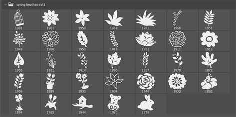 22 Free Cute Hand Drawn Foliage Flowers Brushes | PHOTOSHOP FREE BRUSHES Hand Drawn Foliage, Photoshop Program, Hand Drawn Elements, Photoshop Brushes Free, Free Brushes, Custom Calendar, Free Brush, Free Photoshop, Photoshop Brushes