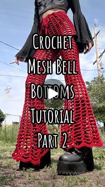 𝓓𝓮𝔃 on Instagram: "Crochet Mesh Bell Bottom Tutorial Part 2❤️❤️" Crochet Corgi, 2023 Crochet, Mesh Sweater, Crochet Business, Thrift Flip, Crochet Fashion Patterns, Diy Sewing Clothes, Diy Crochet Projects, Crochet Crop Top