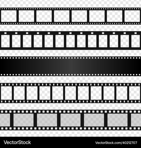 Film Roll Template, Film Strip Template, Retro Cinema, Yearbook Pages, Movie Reels, Template Black, Hollywood Theme, Film Roll, Film Strip