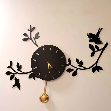 Birds on Branches Scenic Pendulum Clock Pendulum Clock, Home Decor Shop, Lahore Pakistan, Bird On Branch, Decor Shop, Clock Design, Shopping Store, Online Shopping Stores, Bird Art