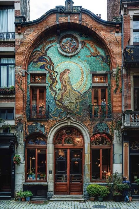 Art Nouveau Architecture, Art Nouveau Design, Architecture Old, Beautiful Doors, Pretty House, Dream House Decor, Beautiful Architecture, Beautiful Buildings, Amazing Architecture