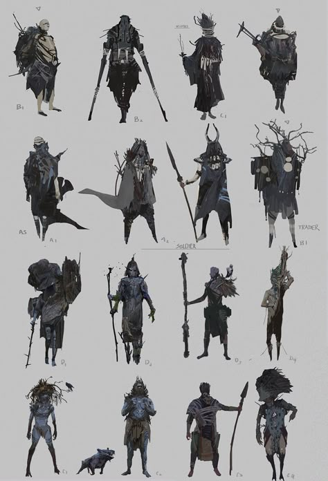 ArtStation - CROW—Character _Sketches1, Liang Mark Character Thumbnails Sketch, Crow Character, Thumbnail Sketches, Concept Art Character, Character Sketches, Game Concept Art, Concept Art Drawing, Foto Poses, Character Poses