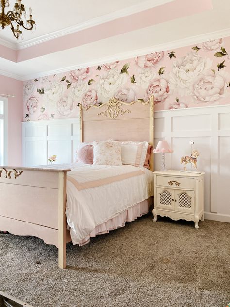 Board And Batten Wall Girls Room, Batten Wall Bedroom, Accent Wall Board And Batten, Girls Bedroom Accent Wall, Board Batten Accent Wall, Board And Batten Accent Wall, Batten Accent Wall, Nursery Accent Wall, Diy Girls Bedroom