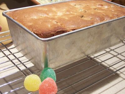 Culinary Types: Gumdrop Cake from 1946 Gumdrop Cake Recipe, Gum Drop Cake, Gumdrop Cake, Gumdrop Recipe, Gum Recipe, Loaf Pan Cake, Drop Cake, Christmas Baking Cookies, Gum Drop