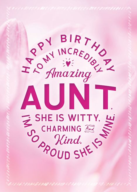 Aunt Birthday My Amazing Aunt She is Witty Charming and Kind card Happy Birthday To My Aunt, Birthday Aunt, Happy Birthday Aunt, Aunts Birthday, To My Aunt, Birthday Memes, Aunt Birthday, Happy Birthday To My, Birthday Meme