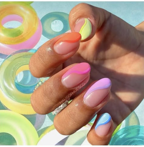 Long Polygel Nails, Short Polygel Nails, Wolverine Nails, Ideas Summer Nails, Summer Nails Designs, Almond Acrylic Nails Designs, Summer Nails 2023, Fun Summer Nails, Nail It