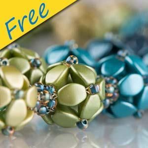 Czech Beads Jewelry, Beads Weaving, Free Beading Tutorials, Beading Jewelry Ideas, Beaded Jewelry Ideas, Duo Beads, Beaded Bead, Beads Patterns, Bead Sewing