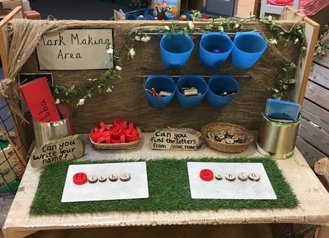 Classroom Zones, Eyfs Writing Area, Curiosity Approach Eyfs, Play Invitations, Eyfs Phonics, Eyfs Outdoor Area, Year 1 Classroom, Walker Learning, Natural Classroom