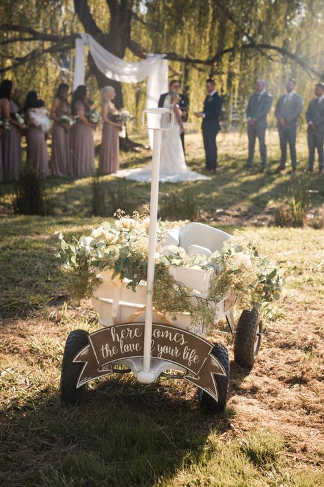 White wagon for little flower girls Flower Girl Wagon, Wagon For Wedding, Random Ideas, Wedding Flower Girl, Flower Girls, Happily Ever After, Ever After, Flower Girl, Wedding Day