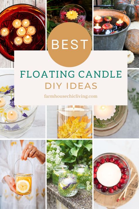 Create a cozy atmosphere with the best floating candle DIY ideas! Find out how to make this inviting decor idea that fills your home with a warm embrace. Floating Candle Bowl Centerpieces, Simple Floating Candle Centerpieces, Fall Floating Candle Centerpieces, Floating Candle Ideas, Fall Floating Candles, Floating Votive Candles, Floating Candle Centerpieces Diy, Floating Flower Centerpieces, Floating Candle Decorations