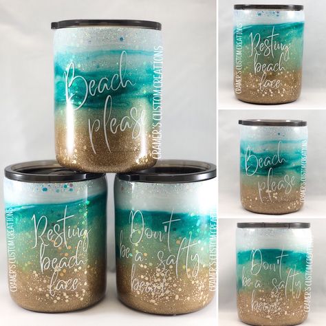 Yeti Cup Designs, Wedding Favors And Gifts, Projets Cricut, Vinyl Tumblers, Glitter Tumbler Cups, Cup Crafts, Custom Tumbler Cups, Coffee Wine, Diy Cups