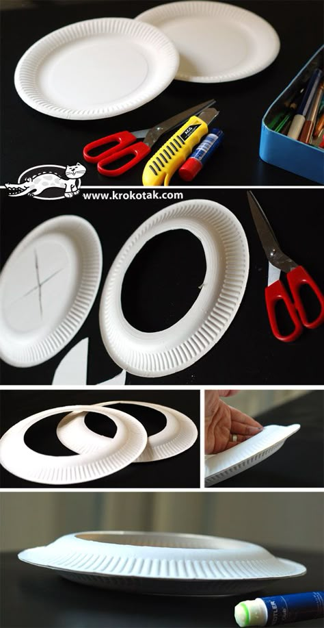 Cool DIY frisbee from paper plates Diy Frisbee, Paper Plate Art, Halloween Paper Crafts, Spring Crafts For Kids, Paper Plate Crafts, Plate Crafts, Paper Crafts For Kids, Childrens Crafts, Fun Crafts For Kids