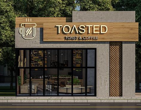 Restaurant Facade, Restaurant Exterior Design, Shop Architecture, Coffee Shop Concept, Cafe Exterior, Retail Facade, Commercial Design Exterior, Bakery Design Interior, Restaurant Exterior