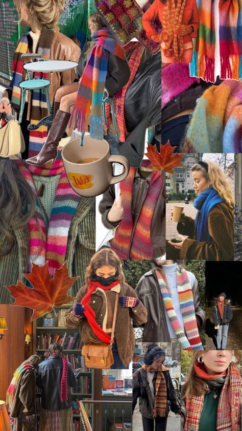 Social Worker Outfits, Bright Winter Outfits, Scarf Aesthetic, Winter Outfits Aesthetic, Cute Scarfs, Bright Winter, Colorful Scarf, The Feels, All The Feels