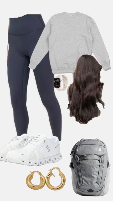 Lazy Outfit, School Outfits, Leggings, Hair