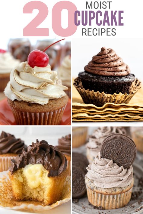 Cupcakes don’t require any complicated tools and come in a wide variety of flavors. Read this list of 20 moist cupcake recipes and get baking. #thecraftyblogstalker #cupcakerecipes #cupcakes #dessertrecipes Moist Cupcake Recipes, Gourmet Cupcake Recipes, Specialty Cupcakes, Moist Cupcakes, Simple Family Meals, Fun Cupcake Recipes, Unique Cupcakes, Fancy Cupcakes, Homemade Cupcakes