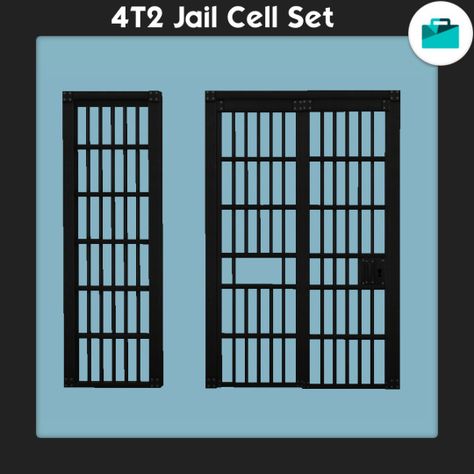 4T2 Jail Cell Doors Happy Birthday Steve, Ts2 Cc, Jail Cell, Sims Mods, Sims 2, Sims 4, To Work, Doors, Wall