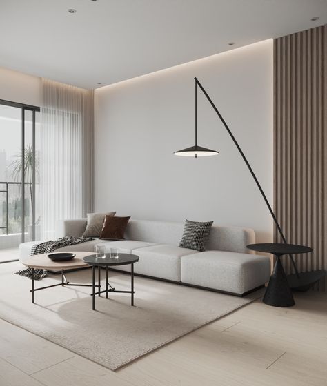 Sleek Minimalist Living Room, Lower Middle Class Homes Interior, 65 Inch Tv Living Room, Minimal Modern Living Room, Minimalist Interior Design Living Room, Minimal Livingroom, Modern Minimal Living Room, Scandinavian Minimalist Interior, Nordic Living Room Decor