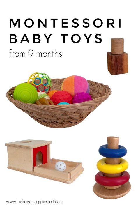 Montessori baby toys for 9 and 10 month olds. These educational and engaging toys are perfect for families looking for baby activities. Toys For 9 Month Old, 9 Month Old Baby Activities, Montessori Shelves, Diy Montessori Toys, Toddler Games, Montessori Shelf, Montessori Parenting, Kids Puzzles, 9 Month Old Baby