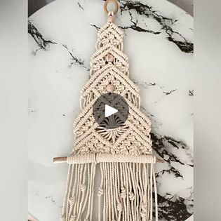 Macrame Christmas Tree Tutorials, Macrame Christmas Decorations Tutorial, Macrame Christmas Tree Tutorial, Christmas Tree Macrame, Christmas Tree Tutorial, Macrame Christmas Tree, Tree Tutorial, Macrame Christmas, Christmas Painting