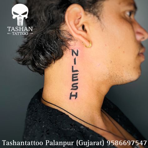 TashanTattoo
AshokTattooWala
S.4.5,Tirupati plaza
Opp. New bus stand
Near gd modi collage
Palanpur (gujrat)
9586697547
9687533310 Neck Font Tattoo, Nilesh Name Tattoo, Hospitality Tattoo, Font Tattoo, Name Tattoo, Tattoo Fonts, Neck Tattoo, Tattoos, Quick Saves