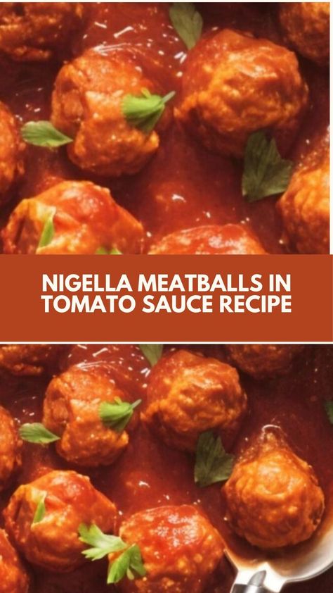 This delicious recipe for Nigella’s Meatballs in Tomato Sauce is a quick and simple meal perfect for any occasion. With tender veal meatballs simmered in a rich, aromatic tomato sauce, it’s a comforting dish full of flavor. You can easily adapt it with the ingredients you have on hand, making it a flexible and satisfying option for busy weeknights. What To Do With Tomato Sauce, Tomato Sauce For Meatballs, Veal Meatballs, Meatballs In Tomato Sauce, Nigella Lawson Recipes, Meatball Sauce, Tomato Sauce Recipe, Tomato Sandwich, Nigella Lawson