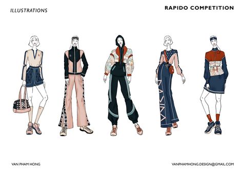 Sportswear Fashion Illustration, Sports Wear Fashion Illustration, Sporty Wear, Sports Wear Fashion, Flat Sketches, Sportswear Fashion, Sporty Casual, Illustration Fashion Design, Adobe Indesign