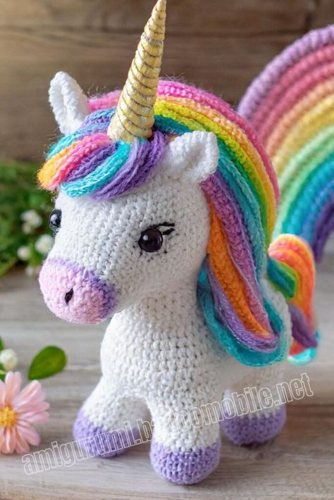 Amigurumi Crochet Cute Unicorn Free Pattern-4 Crochet Unicorn Pillow Free Pattern, Crochet Candies, Crochet Unicorn Pattern Free, Unicorn Crochet Pattern, Crochet Critters, Crochet Pillow Patterns Free, Amigurumi Unicorn, Christmas Mug Rugs, Crochet Unicorn Pattern