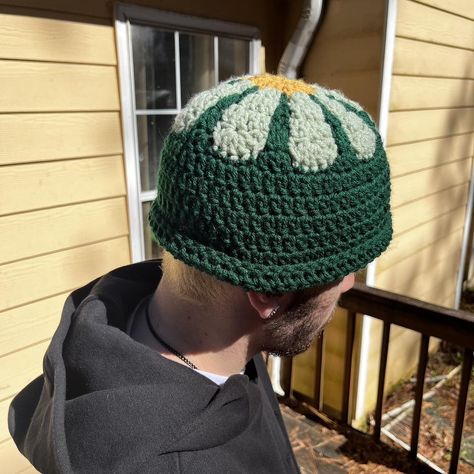 crochet flower hat 🌼
can be made in bucket or beanie... - Depop Crochet Flower Hat, Flower Hat, Flower Hats, Crochet Flower, Crochet Flowers, Acrylic Yarn, Color Combos, Custom Color, Women Wear