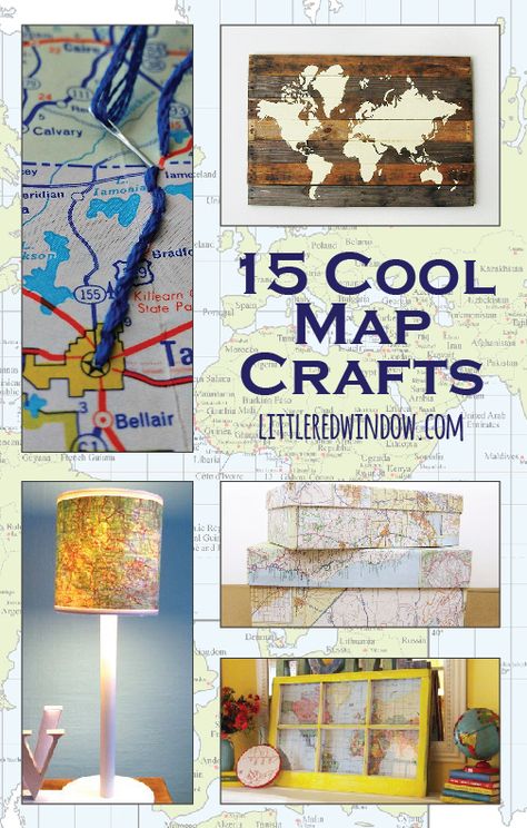 Crafting Gifts, Diy Map, Fun Diy Craft Projects, Globe Crafts, Map Crafts, Map Projects, Travel Crafts, Map Decor, Things To Make