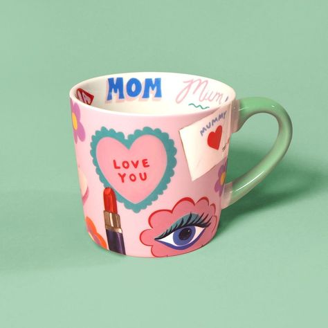 Mama Mug, Love You Messages, Cute Flowers, Mom Gifts, Pastel Green, Mugs Set, Tea Towel, Gold Foil, Bone China