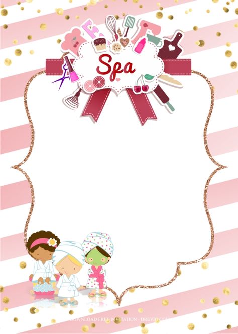 Spa Day Invitations Free Printable, Spa Party Invites For Kids, Spa Party Free Printables, Spa Birthday Invites Free Printable, Spa Party Invitations Free Printable, Spa Invitations Ideas, Spa Birthday Party Ideas For Teenagers, Spa Day Invitations, Spa Printables