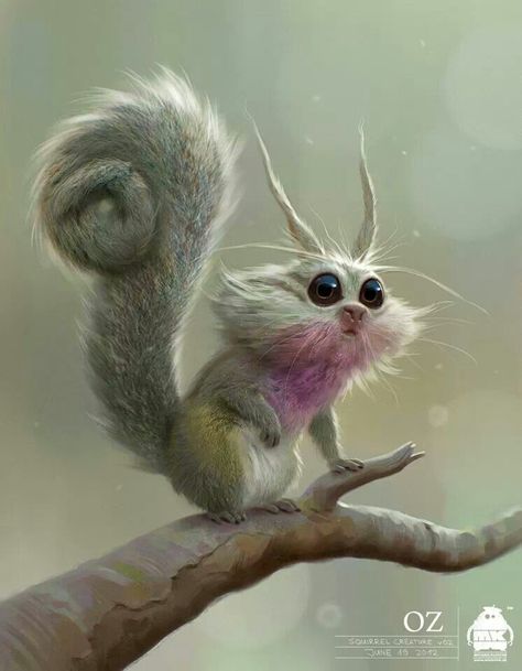 Sprite Creature | Share Maus Illustration, Oz The Great And Powerful, Concept Art World, A Squirrel, Sharp Teeth, Cute Monsters, Creature Concept Art, Mystical Creatures, High Fantasy