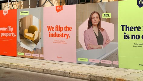 How&How creates new “flipped” identity for property platform Flyp - Design Week Upside Down House, Property Branding, Event Branding, Property Marketing, Ad Campaigns, Brand Building, Design System, Branding Ideas, Human Emotions