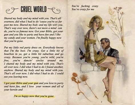 Lana Del Rey Lyrics Aesthetic, Lana Quotes, Ldr Lyrics, Lana Lyrics, Lana Del Rey Art, Cruel World, Lana Del Rey Songs, Lana Del Rey Lyrics, Finally Happy