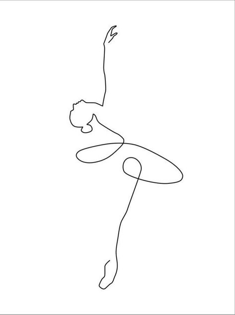 Ballet Tattoos, Abstract Ballerina, Ballerina Drawing, Dancing Drawings, Abstract Face Art, Continuous Line Drawing, Line Art Tattoos, Line Art Design, Outline Art