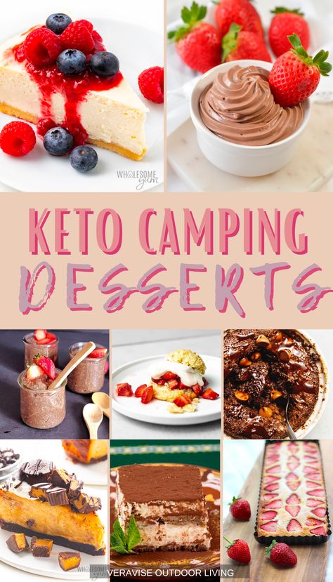 Looking for dessert recipes that are 100% keto? Then this camping meals resource guide has got you covered. We've rounded up 18 keto camping desserts that you can indulge in without feeling the slightest bit of guilt. Keto Camping Desserts, Keto Campfire Desserts, Healthy Campfire Desserts, Low Carb Camping Food, Keto Camping Snacks, Keto Camping Meals, Keto Camping Food Ideas, Keto Smores, Keto Camping