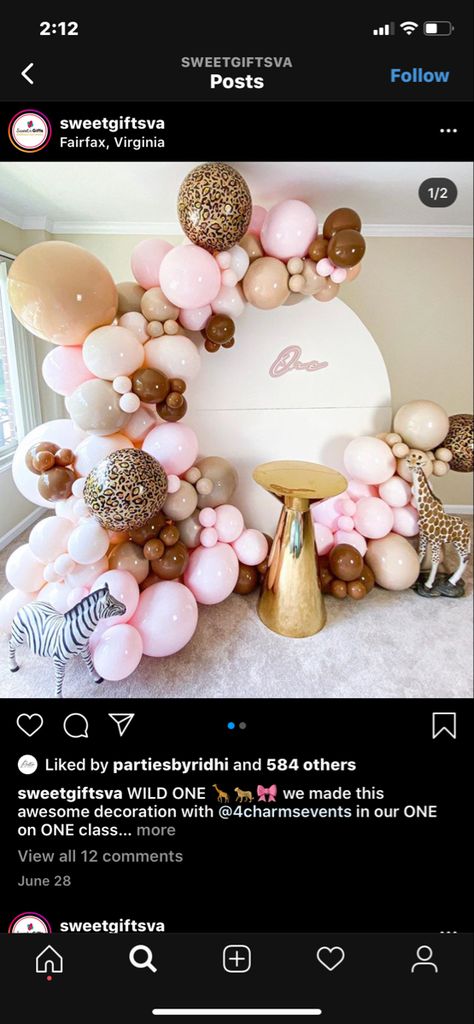 Pink Cheetah Balloon Garland, Leopard 1st Birthday Party, Cheetah Print 1st Birthday Party Ideas, Cheetah Balloon Garland, Cheetah Balloon Arch, Leopard Print Baby Shower Ideas, Cheetah Print Baby Shower Ideas, Leopard Baby Shower Ideas, Cheetah Baby Shower Ideas