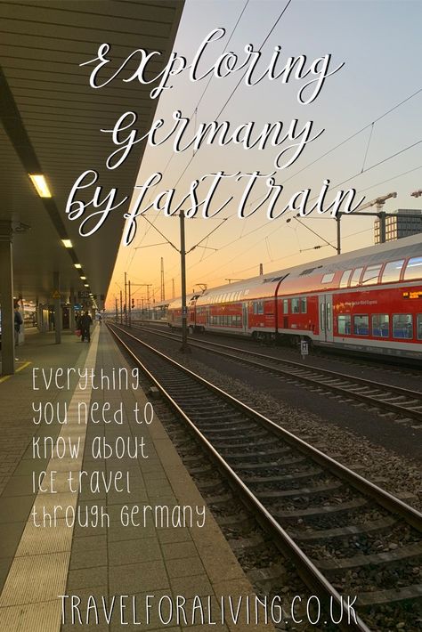 ICE Travel in Germany - Exploring Germany by fast train - Travel for a Living Travel In Germany, Germany Travel Guide, Travelling Europe, Europe Holidays, Travel Germany, Visit Germany, Travel Blogging, Train Journey, Travel Vlog