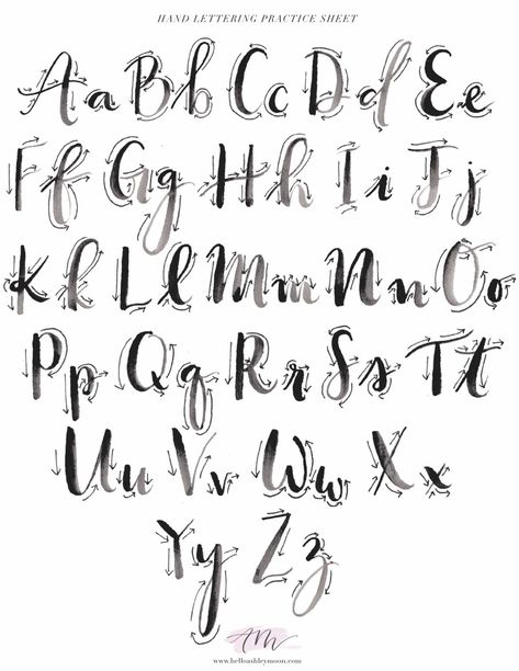 Bullet Journal Hand Lettering, Calligraphy Letters Alphabet, Brush Lettering Practice, Hand Lettering For Beginners, Brush Pen Lettering, Font Pairings, Lettering Guide, Writing Fonts, Calligraphy Words