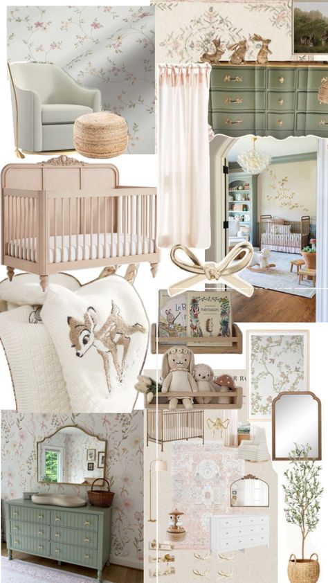 Country French Nursery, Nursery Ideas Unisex Gender Neutral, Ralph Lauren Nursery Baby Girl, Grandmillenial Nursery Decor Girl, Luxury Nursery Girl, Loveshack Fancy Nursery, French Cottage Nursery, Bridgerton Nursery Ideas, Vintage Peter Rabbit Nursery