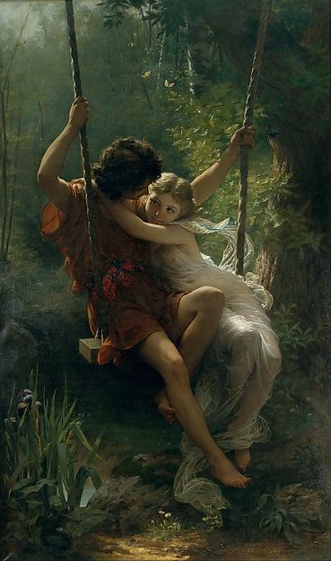 Springtime Pierre Auguste Cot, Pink Floyd Art, William Adolphe Bouguereau, Romantic Paintings, Pierre Auguste, Traditional Artwork, Oil Painting Reproductions, Classical Art, Painting Reproductions