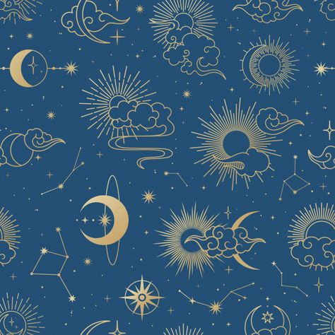 Space Pattern Illustration, Galaxy Pattern Design, Space Pattern Design, Galaxy Vector, Astrology Pattern, Star Pattern Design, Galaxy Illustration, Celestial Pattern, Stars And Constellations