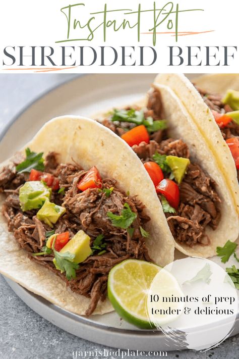 Instant Pot Shredded Beef, Shredded Beef Recipe, Homemade Mayo Recipe, Shredded Beef Recipes, Instant Pot Dinner, Instapot Meals, Shredded Beef Tacos, Beef Recipe Instant Pot, Mexican Shredded Beef