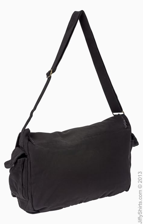 100% cotton canvas; Adjustable cotton webbing shoulder strap with antique brass slider and D-ring; Exterior and interior zippered pockets; Large flap with magnetic snap; Enzyme-washed; Side pockets Black Side Bag, Pjo Dr, Black Messenger Bag, Canvas Messenger Bag, Side Bags, Pretty Bags, Cute Bags, Wholesale Clothing, D Ring