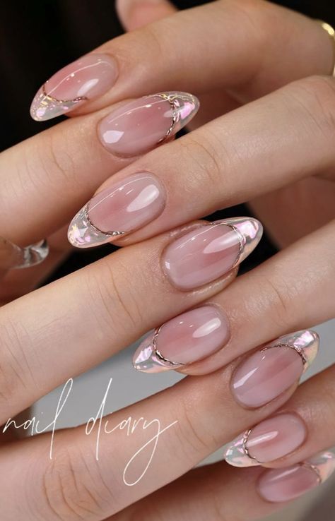 Korean Nail Designs, Nail Ideas Winter, Simple Nail Ideas, Winter Nail Trends, Elegant Touch Nails, Can't Help Myself, Minimalist Nail, Elegant Manicure, Ringing In The New Year