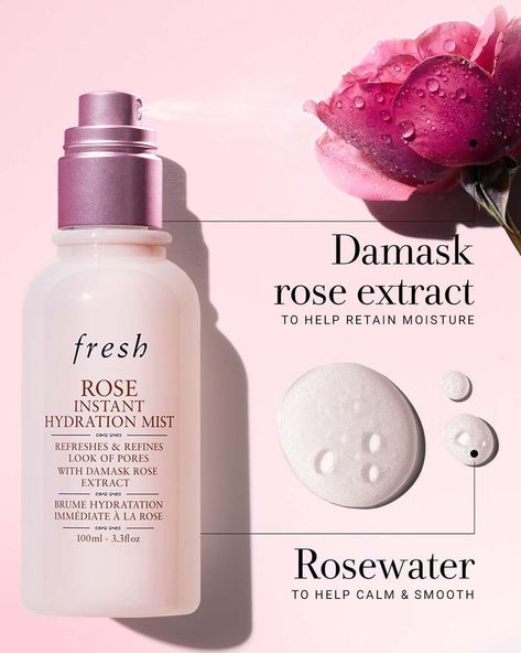 Rose Water Mist, Rose Water Packaging, Rose Veil, Lips Photo, Cosmetic Labels, Herbivore Botanicals, Graphic Design Course, Rose Extract, Water Mist