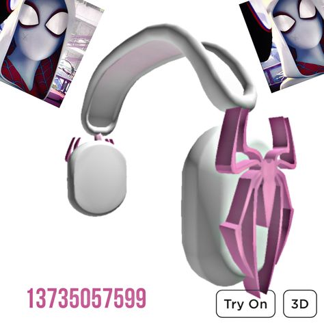 Headphone Codes Berry Ave, Spiderman Girl, Spiderman Outfit, Blocksburg Outfit Codes￼, Images Hello Kitty, Iphone Wallpaper Cat, Bloxburg Decals Codes Wallpaper, Coding Shirts, Girl With Headphones